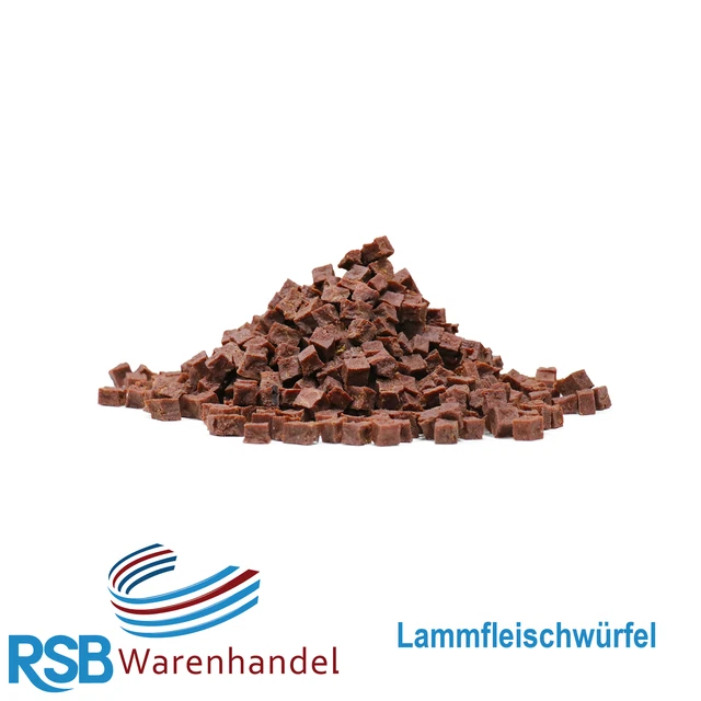 1 kg Lammfleischwürfel Kausnack Kauartikel Hundefutter Hund Lamm Lecker.Pet®