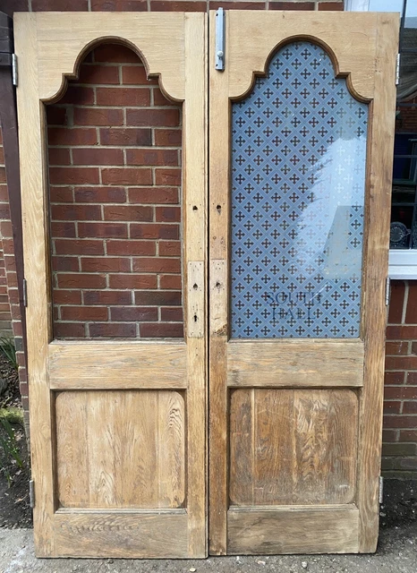 Antique Period Double Doors French Doors Wooden Pair Of Doors 8