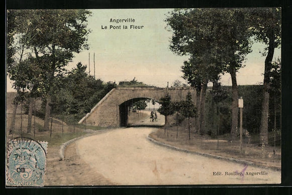 CPA Angerville, Le Pont la Fleur