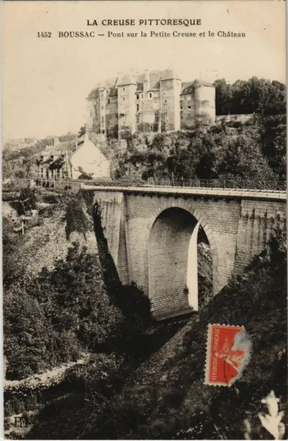 CPA Boussac Pont sur la Petite Creuse et le Chateau FRANCE (1050637)