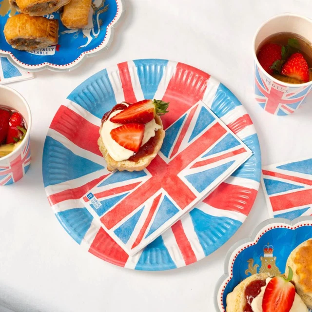 British Union Jack Paper Napkins | Kings Coronation Partyware Royal Party x 28