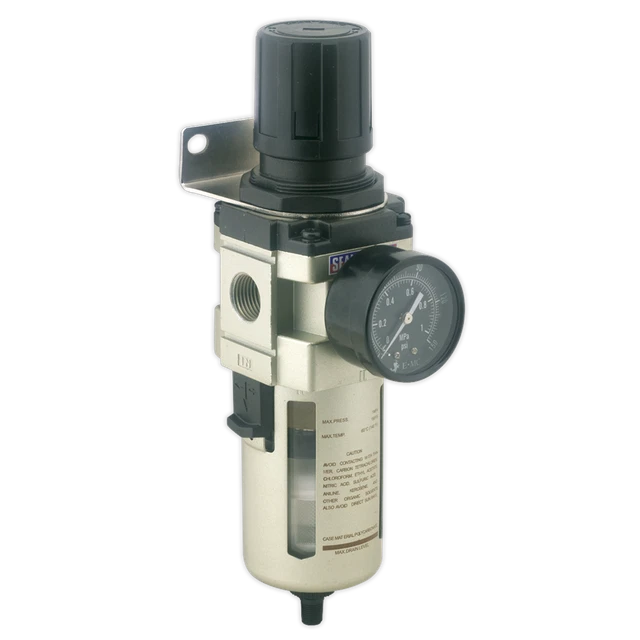 SA206FRAD SEALEY AIR Filter/Regulator Auto Drain Max Airflow 140cfm