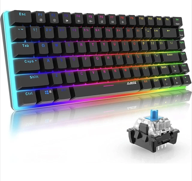 Redragon K582-US SURARA Tastiera da gioco meccanica QWERTY retroilluminata a LED RGB con 104 tasti, layout americano (interruttore rosso - layout americano