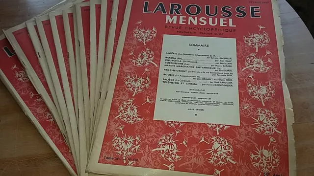 LAROUSSE MENSUEL - REVUE ENCYCLOPEDIQUE  -année 1957 (12 numéros )