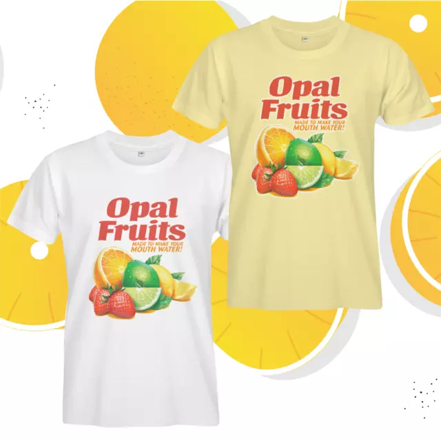 RETRO TEES Men's OPAL FRUITS T-shirt XS S M L XL XXL 80s Novelty Summer Top