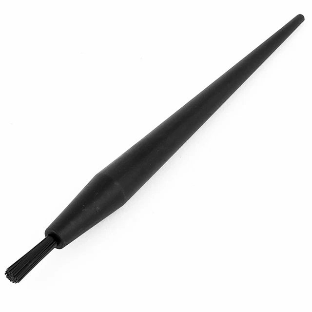 Computer Trim Plastick Anti Static ESD Dust Round Handle Brush Small Black