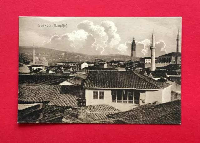 AK UESKÜB Skopje in Mazedonien um 1916 Blick über die Dächer der Stadt  ( 53701