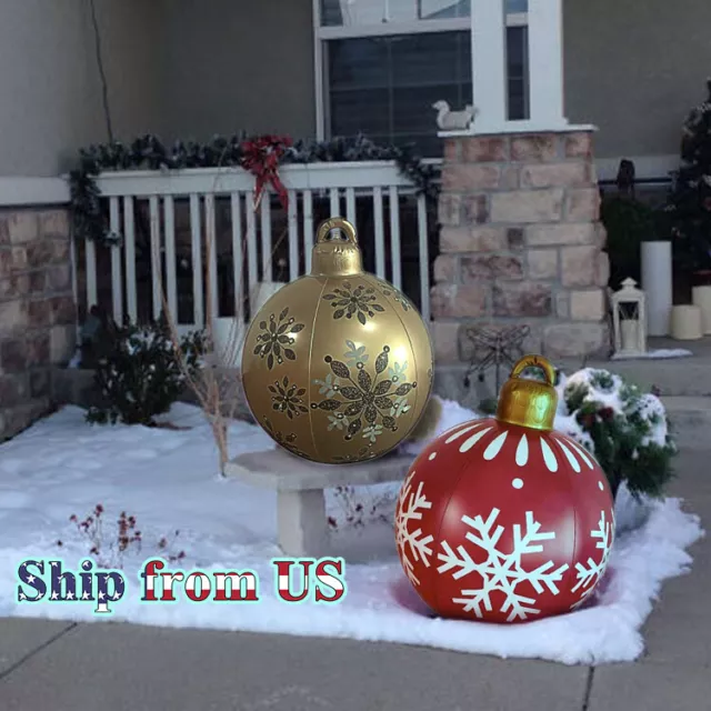 Outdoor Christmas Inflatable Decorated Ball Balloon Snowflake Santa Indoor Decor