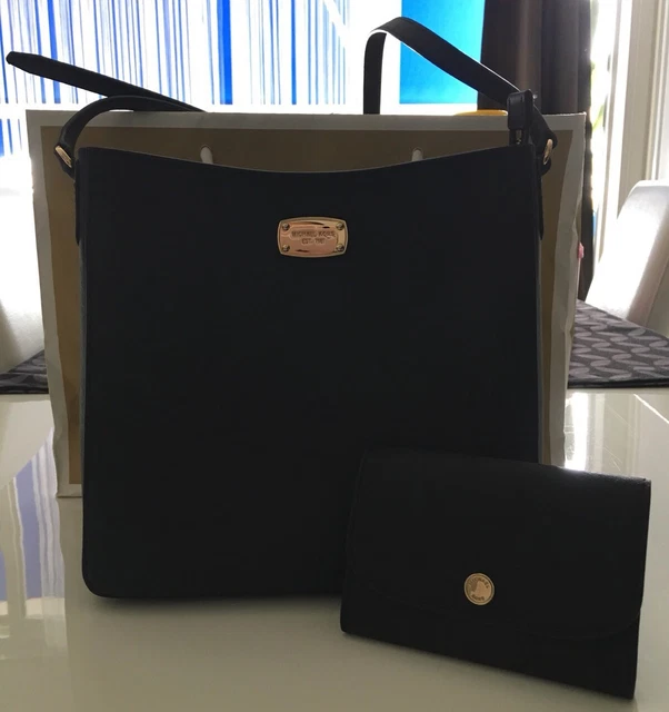 CHIC Sac Noir Bandoulière Épaule Plaque Doré MICHAEL KORS