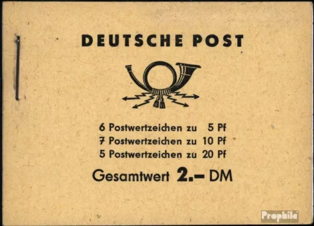 DDR MH3b 2 (kompl.Ausg.) Ränder oben nicht durchgezähnt postfrisch 1960 Fuenfjah