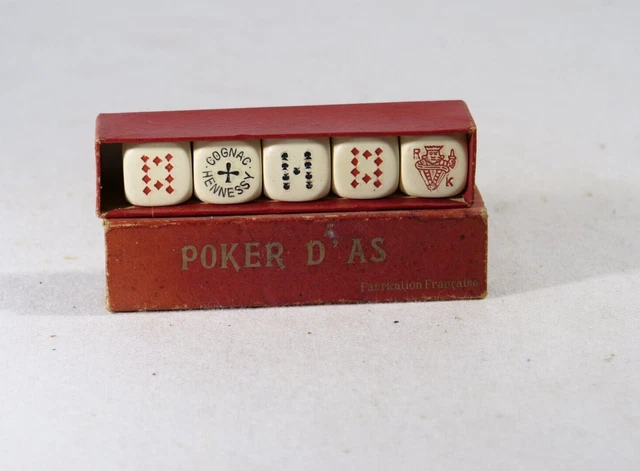 Cognac Hennessy -satz Würfel Poker D' As