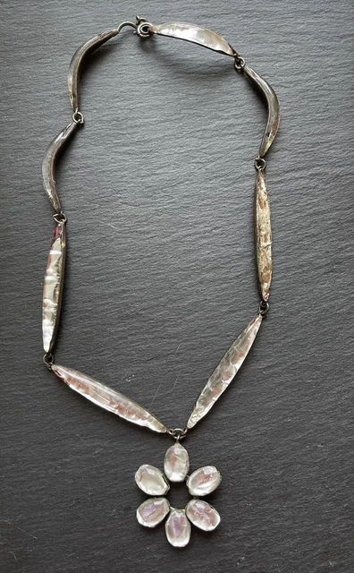 Collier Vintage Signé Jacques Gautier - Rond Bleu Turquoise - Très Bon état