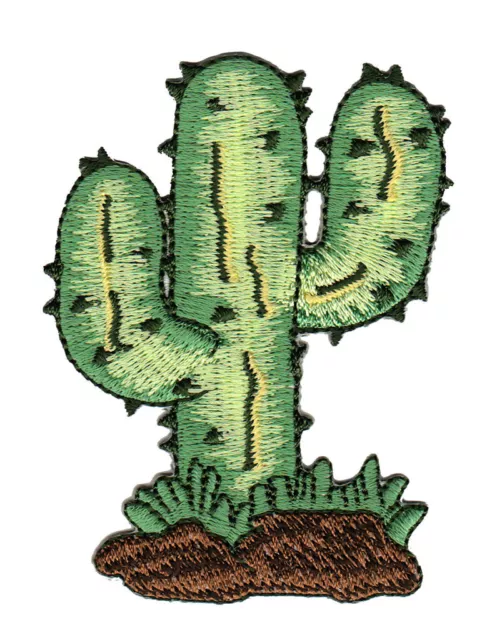 ac62★Toppa pianta di cactus da stirare immagine da stirare applicazione patch 6 x 8 cm