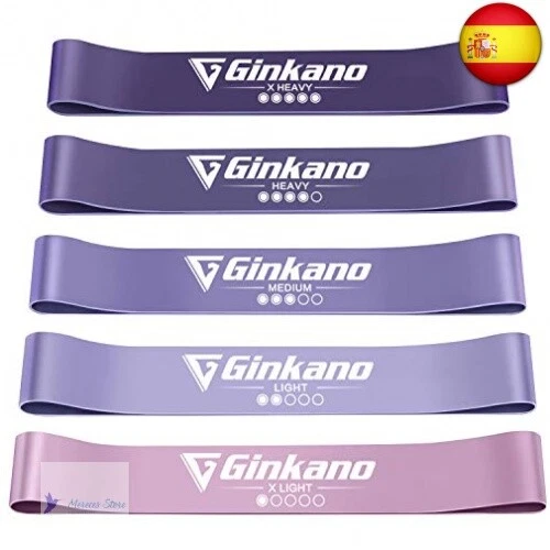 Haquno Bandas Elásticas Fitness/Bandas de Resistencia, Set de 5 Cintas