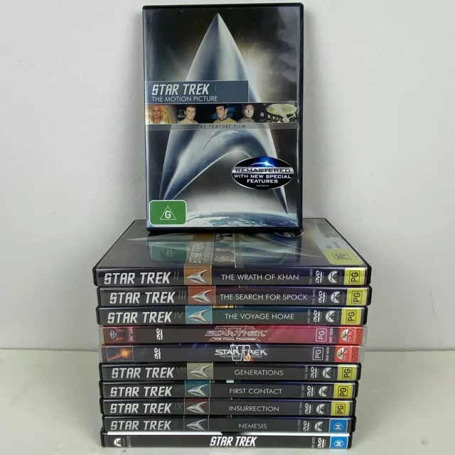 Star Trek the Motion Picture 11 DVD Bundle Region 4 Film 1 2 3 4 5 6 7 8 9 10 11