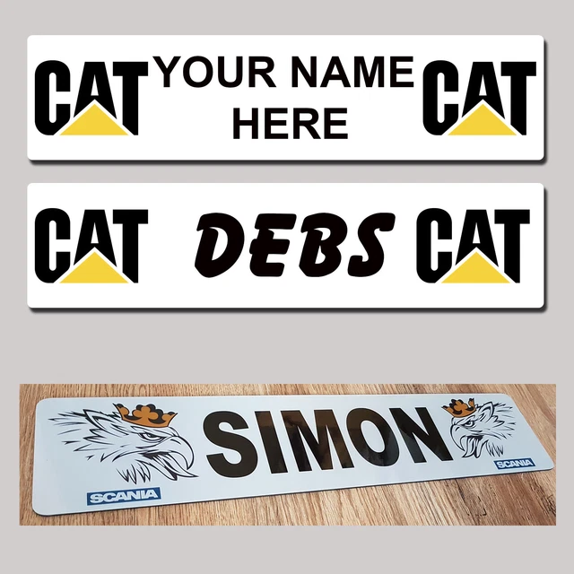 CATERPILLAR CAT EXCAVATOR Digger Agri NAME PLATES Custom Windscreen