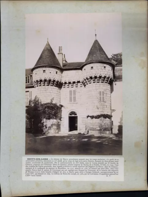 France, Neuvy-sur-Loire, Le Château vintage print print print vintage 33x2 print