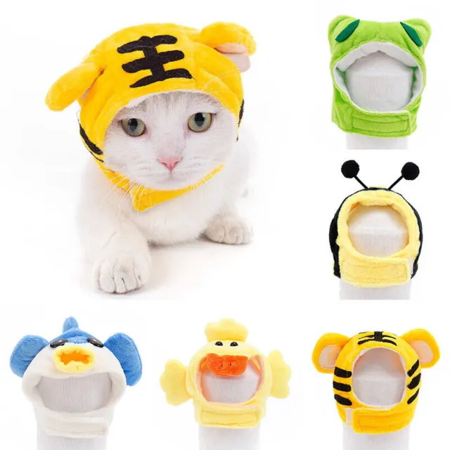 Dog Cat Cute Hat Pet Puppy Cartoon Animals Shape Headwear Cosplay Costume Prop