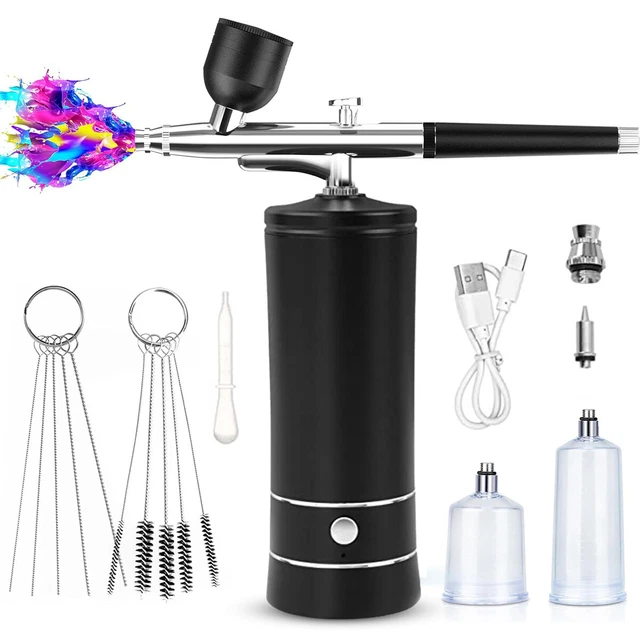 Airbrush Set Mit Kompressor | Handheld Airbrushpistole Kabellos | Für Nageldesign & Kuchendekoration