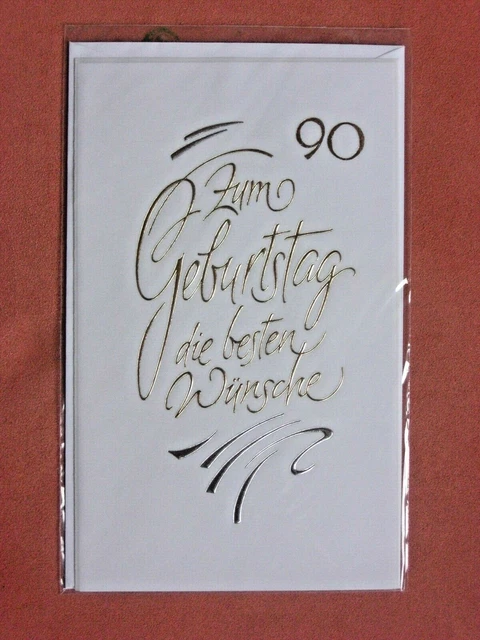 WBdesignz 90. Geburtstagskarte – Lustiges Ortsausgangsschild Design, DIN A6, Mit Umschlag, 300g/m² Papier