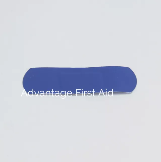 Blue Metal Detectable Catering First Aid Plasters - Food (100) 7.5 cm x 2.5cm 2