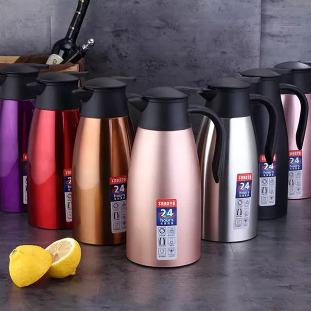 Stainless Steel Flask Hot/Cold Water Bottle Thermal Flasks Large 1.6L - 2L