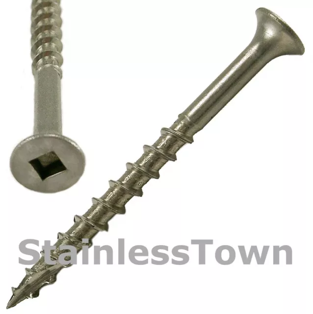 Stainless Steel Wood Deck Screws Square Drive #10 x 3" QTY 1000