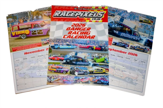 2026 RACEPIXELS BANGER Racing calendar Large format A3 Crashes ...