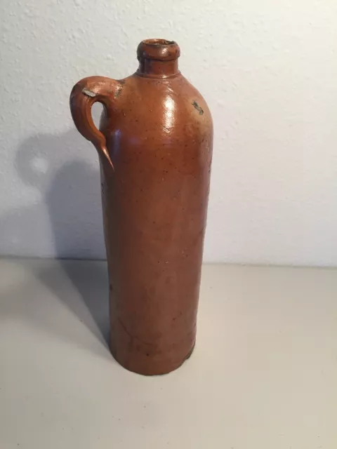 Antique Pottery Jug Gin Bottle Wynand Fockink Amsterdam Stoneware Applied Handle