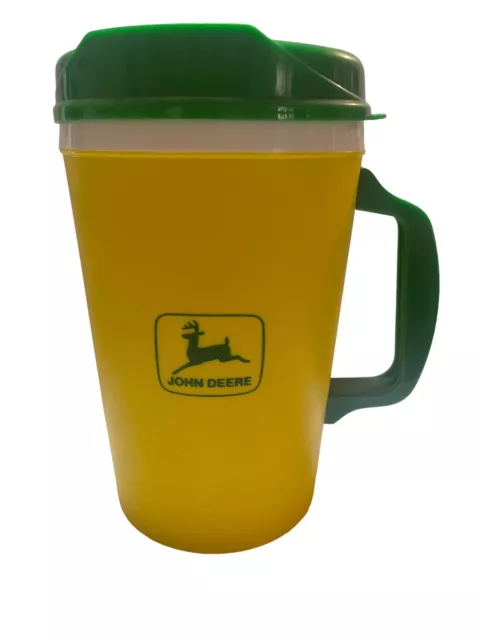 Vintage John Deere Super Insulated 34oz Travel Mug by Thermo-Serv Yellow Nice