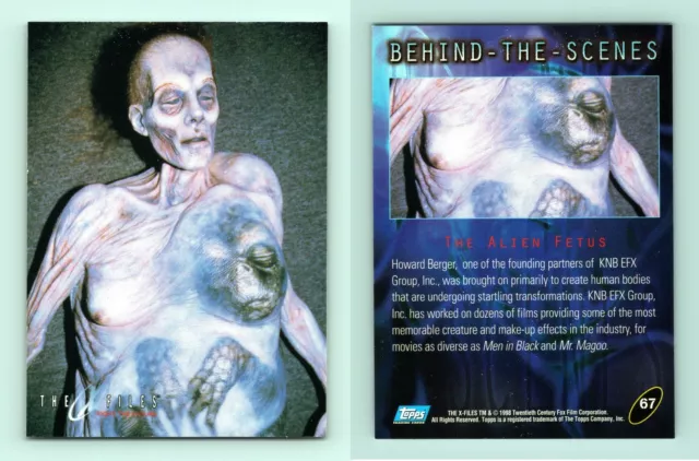 The Alien Fetus #67 The X-Files Fight The Future 1998 Topps Trading Card