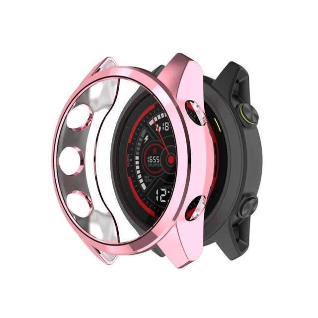 Shockproof Electroplating TPU Case for Garmin Forerunner 745 - Pink
