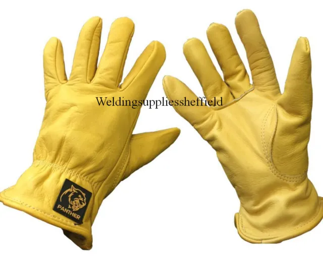 Parweld Panther Leather Premium Fully Lined Tough Welding Drivers Gloves (R36)