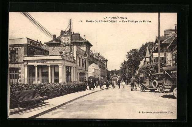 CPA Bagnoles-de-l´Orne, Rue Philippe de Rozier