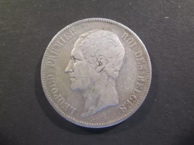 BELGIQUE Monnaie - 5 francs argent 1851 Léopold 1er