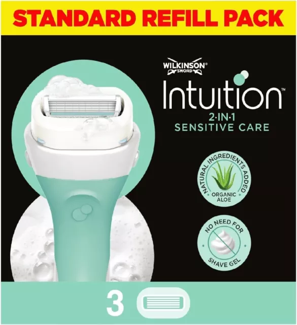 WILKINSON SWORD - Intuition Sensitive Care For Women |  3 x Razor Blades Refills