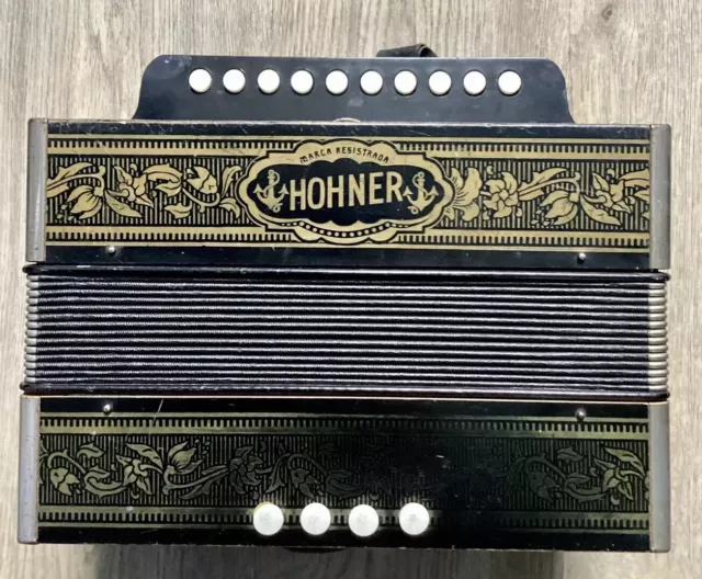 Hohner Vienna 1-Row 4-Bass 10-Button Diatonic Accordion Melodeon Used