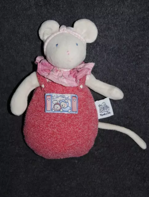 Peluche Doudou Souris Rose MOULIN ROTY Lila Et Patachon  Hochet 12 Cm TTBE