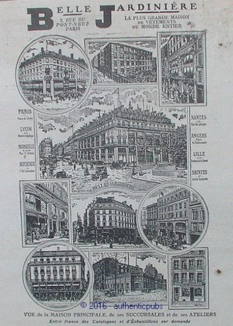 Publicite Belle Jardiniere Grande Maison Paris Lyon Marseille De 1910 French Ad