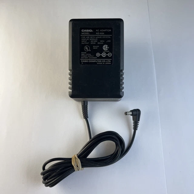 GENUINE CASIO AD-K64 AC Adapter Power Supply 6V DC Good Condition