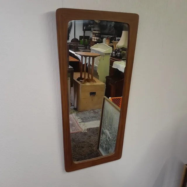 Mid Century Teak Wall Mirror Retro