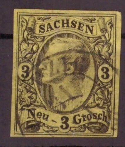 Altdeutschland Sachsen MiNr 11 z (glasiges Papier) tiefst geprüft Rismundo
