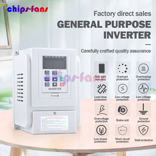 220V 4KW VARIABLE Frequency Drive Inverter CNC VFD VSD Single To Three ...