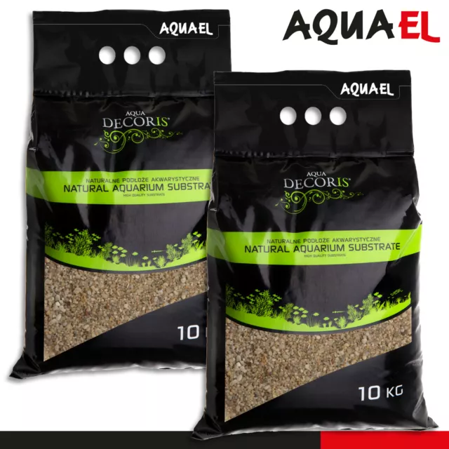 Aquael 2 x 10 KG Eau Decoris Sable de Quartz 1,6 - 4 MM Aquariumsubstrat Sol