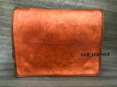 Men's Leather Vintage Western Style Laptop Messenger Bag Briefcase Shoulder