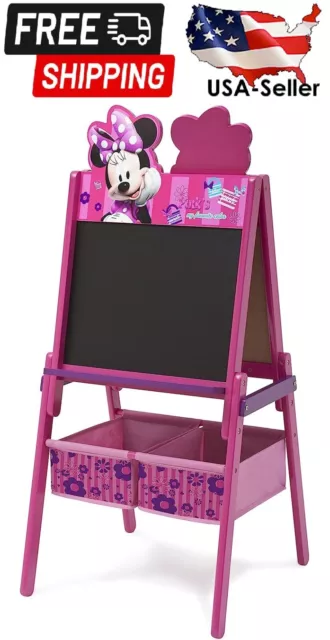Delta Children Wooden Double-Sided Kids Easel with Storage