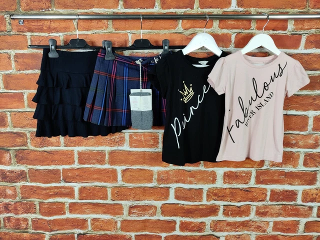 Girls Bundle Age 3-4 Years Next River Island Skirts T-Shirts Tartan Ra Ra 104Cm