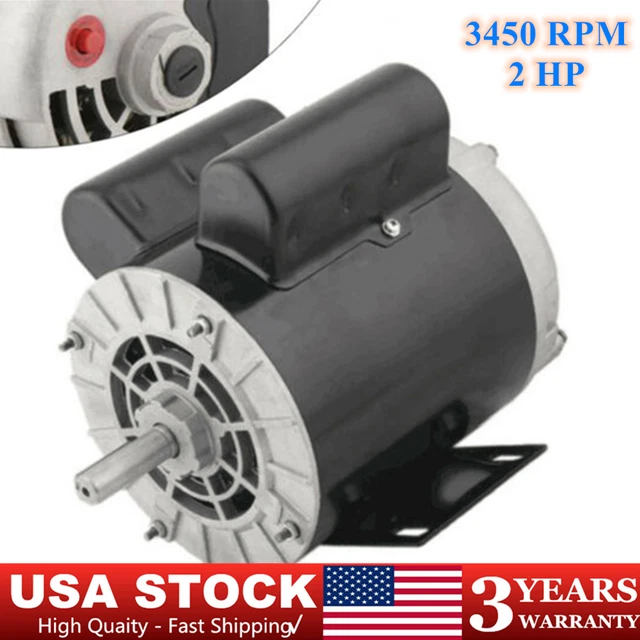 5 HP SPL 3450 RPM Air Compressor 60 Hz Electric Motor 208-230 Volts 5/8" Shaft E - Foto 3