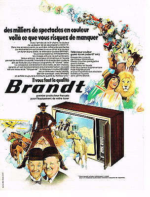 PUBLICITE ADVERTISING 064  1973  BRANDT  réfrigérateur  congélateur 90l 
