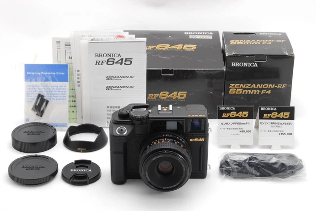 Zenza BRONICA RF645 Film Camera + ZENZANON 65mm F4 Lens 【Near Mint in BOX】JAPAN